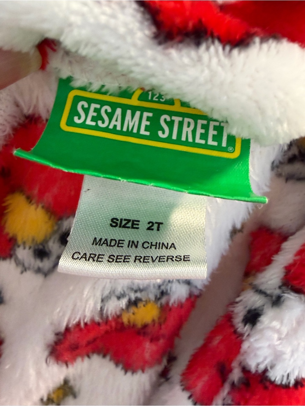 Sesame Street ❤️ Elmo Plush Bath Robe 2T Toddler Cozy Fleece Pajama Robe - Picture 5 of 7